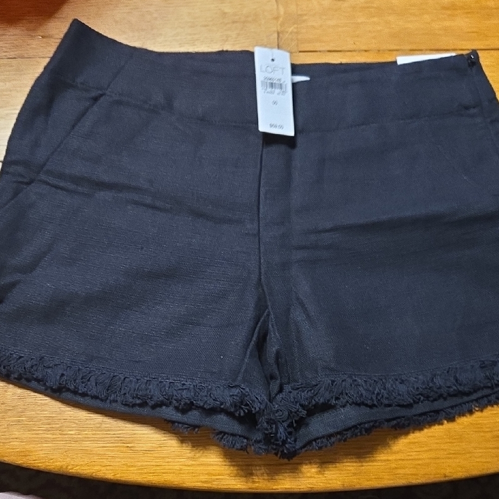 LOFT Black High Waist Tailored Shorts